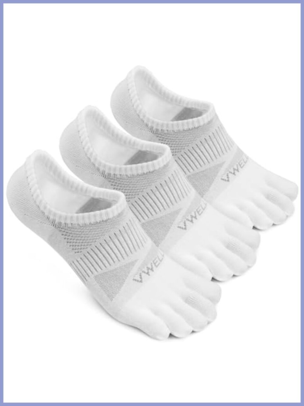 COOLMAX Five Toe No Show Ankle Socks Athletics Running